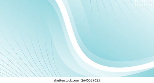 Abstrakter blauer Wellenhintergrund, minimales Wellendesign-Konzept, Vektorgrafik.