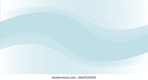 Fundo de onda azul abstrato, conceito de design de onda mínima, ilustração vetorial. para faixa, faixa.
