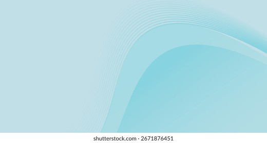 Abstract blue wave background, minimal wave design concept, vector illustration