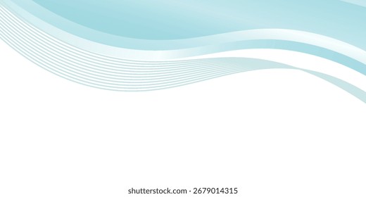Fundo de onda azul abstrato, conceito de design de onda mínima, ilustração vetorial. para faixa, faixa.