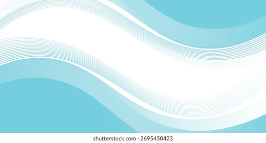 Fondo azul Abstractas de la onda, concepto mínimo del diseño de la onda, Ilustración vectorial. para el Anuncio, Anuncio.