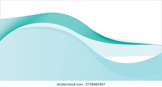 Abstract blue wave background, minimal wave design concept, vector illustration. for banner, banner.