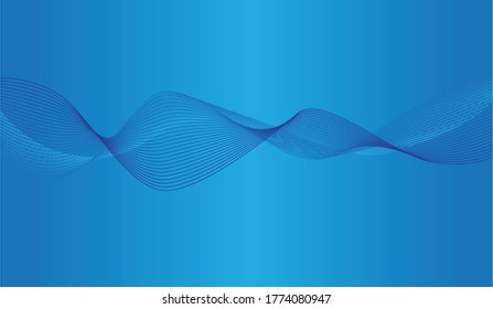 Abstract blue wave background, modern abstract background for your design, vector illustration blue wavy background.