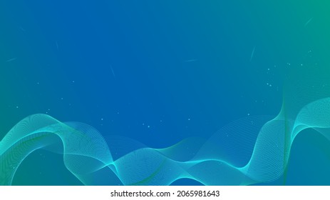 Abstract blue wave background. Abstract modern background for computer, phone or website. Stock vector illustration.