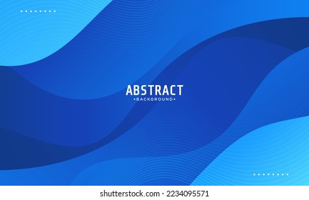 Abstract blue wave background. Modern liquid background design with dynamic shapes composition.