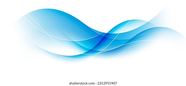 fondo de onda azul abstracto ilustración vectorial moderna