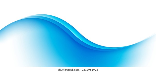 abstract blue wave background modern vector illustration