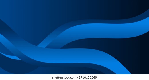 Fondo azul Abstractas de la onda con las Formas modernas del degradado