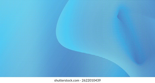 Abstract blue wave background poster with dynamic. technology network Vector illustration.