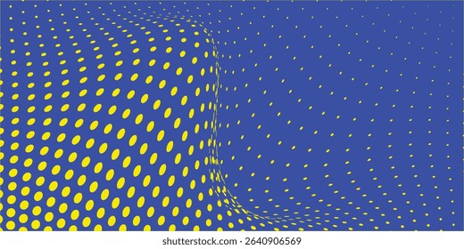 Abstract blue wave background poster with dynamic. technology network Vector illustration.