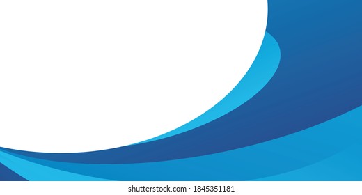 Abstract blue wave background for presentation design. Vector illustration with wave liquid decoration for banner, poster, flier and more