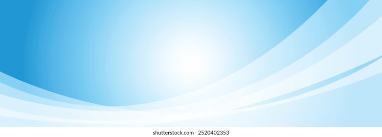 Fondo azul Abstractas de la onda con las curvas lisas y los tonos azules claros