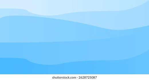 Abstract blue wave background with smooth gradient layers, perfect for water, sky, or calm-themed designs.