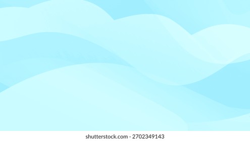 Fundo abstrato da onda azul com curvas de fluxo suaves e tons de gradiente suaves. O design moderno e calmante cria um visual limpo e fluido adequado para gráficos digitais, apresentações, sites