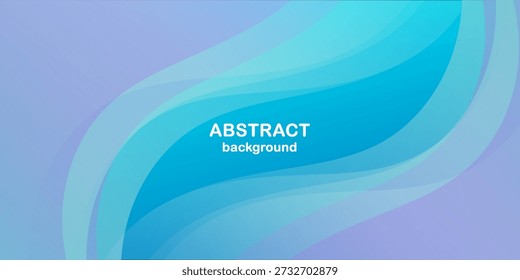 Fondo azul Abstractas de la onda con las capas suaves del gradiente. Moderno creativo de moda en Vector EPS 10