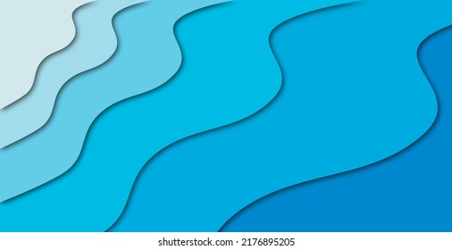 Abstract blue wave background with space copy.