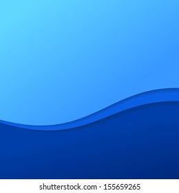Abstract blue wave background with stripes