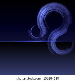 Abstract blue wave background with stripes