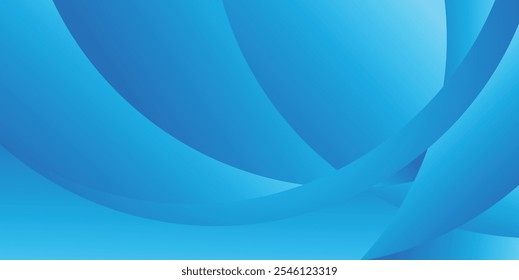 Abstract blue wave background template. Wave banner for design.