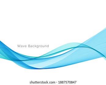 Abstract blue wave background vector