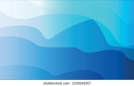 Abstract Blue Wave Background Vector Illustration