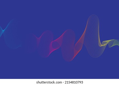 abstract blue wave background vector illustration