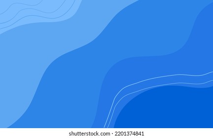 Abstract blue wave background vector illustration.