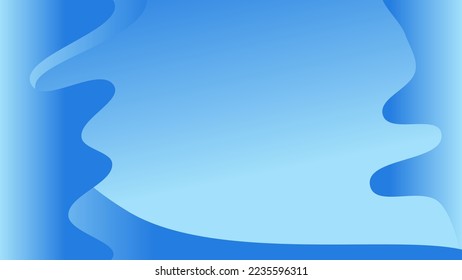 Abstract blue wave background vector illustration.