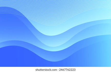 Abstract blue wave background. Vector illustration