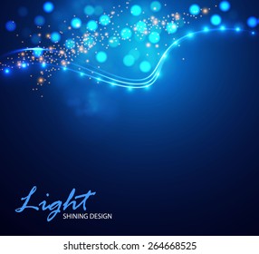 Abstract blue wave background. Vector illustration