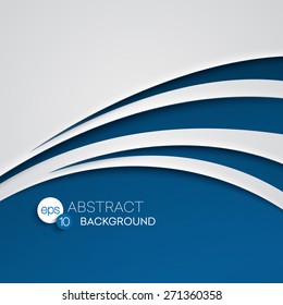 Abstract blue wave background. Vector illustration 