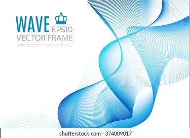Abstract Blue Wave Background. Vector illustration