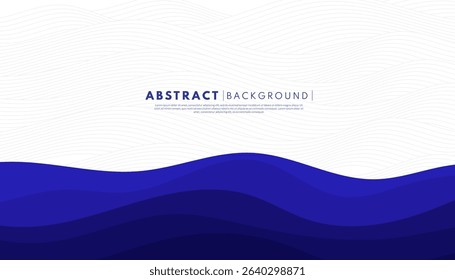 Abstract blue wave background. Blue water wave line deep sea pattern background.