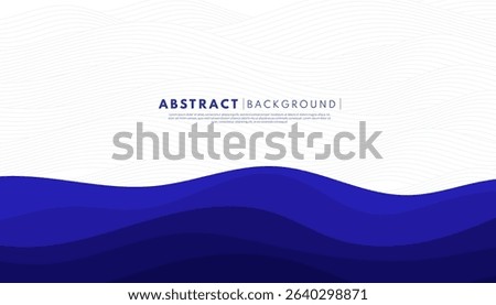 Abstract blue wave background. Blue water wave line deep sea pattern background.