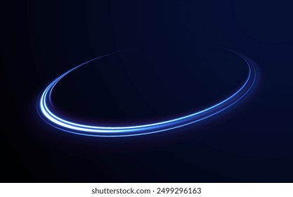 Abstract blue wave background. Wavy transparent curved lines in the form of the movement of sound waves in a set of different shapes of whirlpool, twist, spiral. Light arc in blue colors, in the form