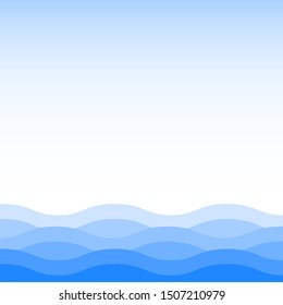 abstract blue wave background for your design with space for text, vector illustration