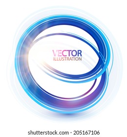 Abstract blue wave background for your business presentation. Vector illustration