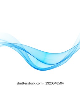 Abstract blue wave background.Flow of fluid on white background.