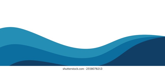 abstract blue wave banner template.