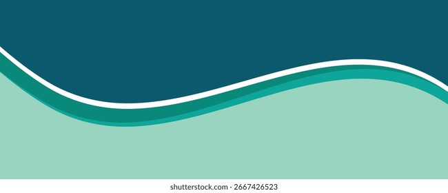 abstract blue wave banner template