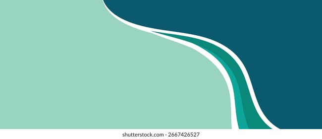 Plantilla de Anuncio de onda azul abstracto