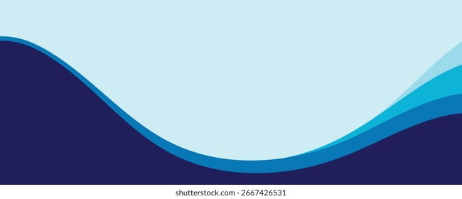 Plantilla de Anuncio de onda azul abstracto