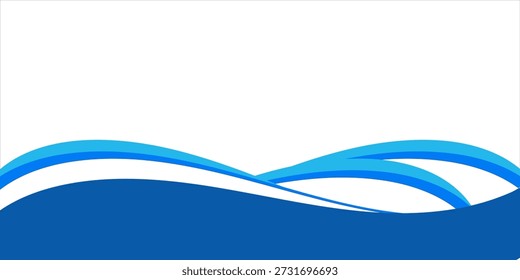 Modelo abstrato de banner de onda azul. eps10 ilustração vetorial walpaper