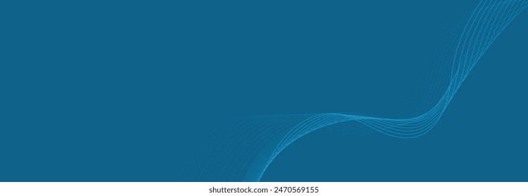 Abstract blue wave banner for your design. EPS10
