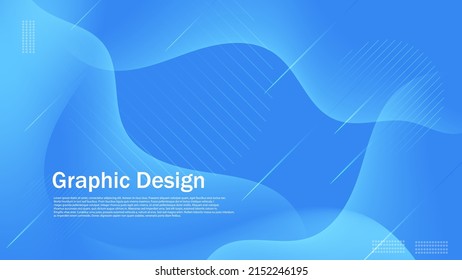 Abstrakte blaue Wave-Mix-Illustration, moderne Farbverlauf-Kurve 