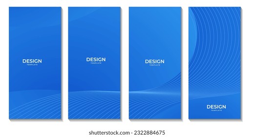 abstract blue wave brochures background for business