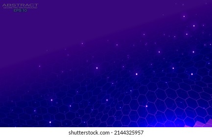 Abstract blue wave circle geometric background