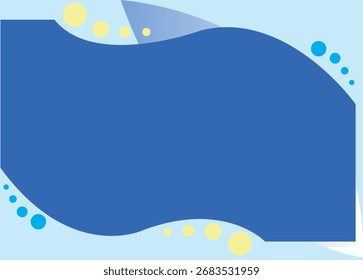 Ola azul Abstractas y fondo de círculos.	