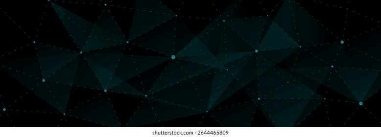 Abstract blue wave connection dots and lines. Science and Big Data technology background. Network connection