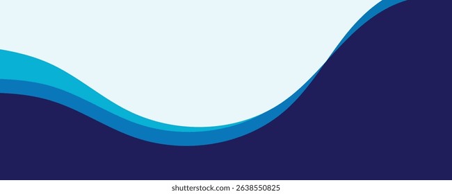 abstract blue wave curve background